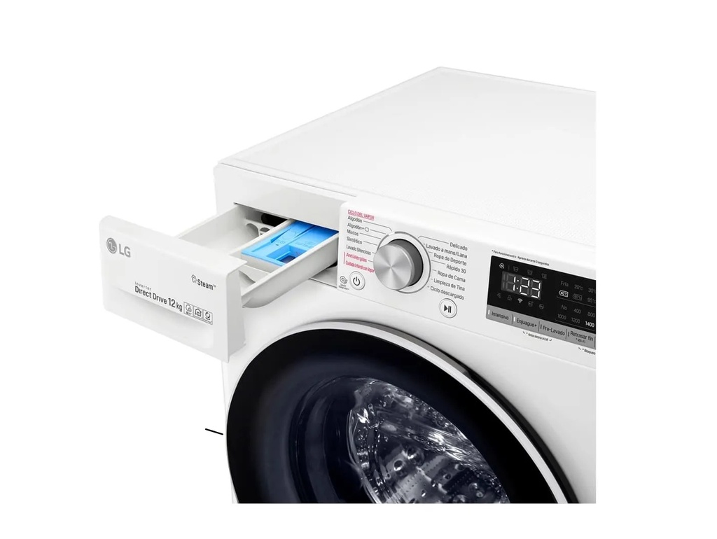 LAVADORA LG WM12WVC4S6 C.FRONTAL Inverter blanco 12kg
