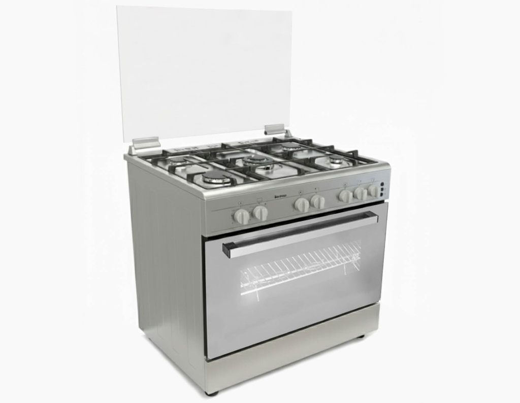 COCINA BENNO 80-DC 5 HORNILLAS A GAS INOX 80 Cm