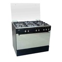 COCINA BENNO 90-BM 5 HORNILLAS A GAS NEGRO INOX 90 Cm