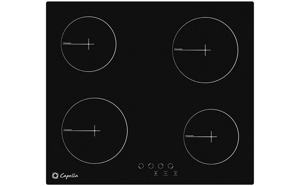 ENCIMERA CAPELLA BIH 60 VTC VIDRIO NEGRO 4H