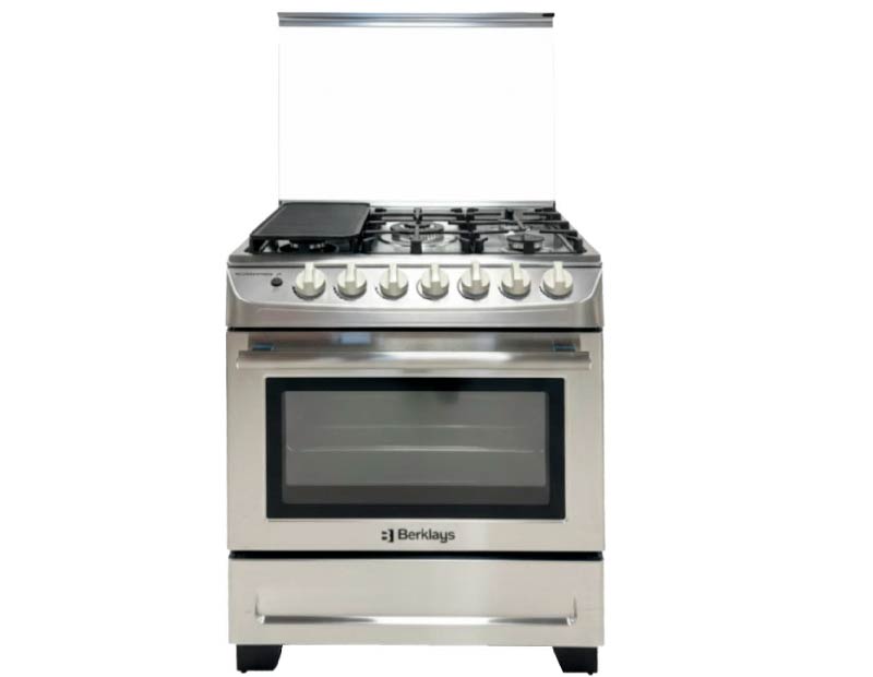COCINA BERKLAYS BC80G5PROX5 A GAS 5 HORNILLAS INOX 77Cm