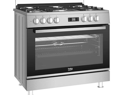 [BKCOGM15321DXNS] COCINA BEKO GM15321DXNS 5 HORNILLAS A GAS CON HORNO ELÉCTRICO INOX 90 Cm