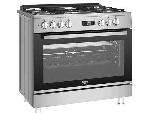 [BKCOGM15321DXNS] COCINA BEKO GM15321DXNS 5 HORNILLAS A GAS CON HORNO ELÉCTRICO INOX 90 Cm
