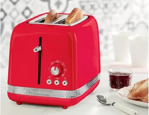 [MOPELT300510] TOSTADOR  MOULINEX SOLEIL LT300510 DE 2 RANURAS 850 W ROJO