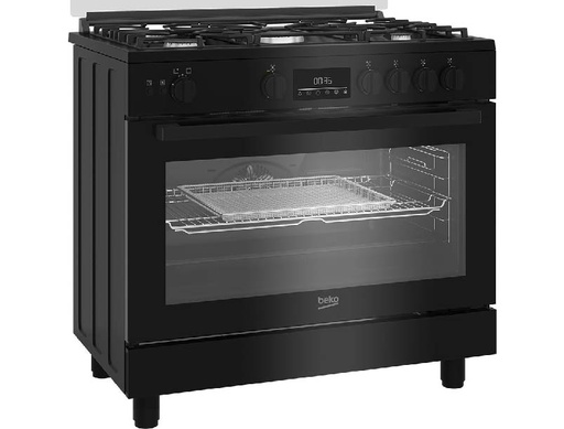 [BKCOBGGR11225GB] COCINA BEKO BGGR 11225 GB 5 HORNILLAS A GAS NEGRO 90Cm