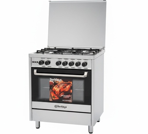 [AKCOBC765GGLRFIX] COCINA BERKLAYS BC765GGLRFIX 5 HORNILLAS A GAS INOX 76cm