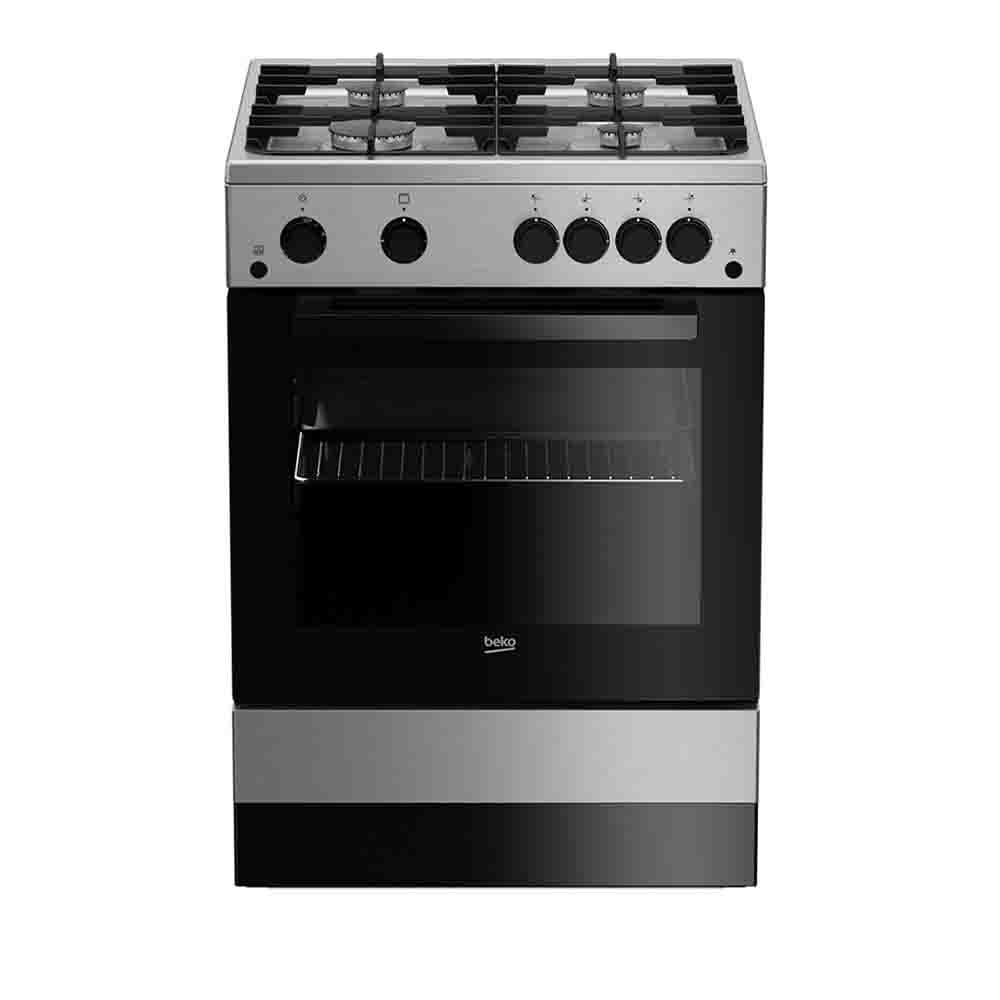 COCINA BEKO FSGT 62130 DXO A GAS 4 HORNILLAS 60CM INOX