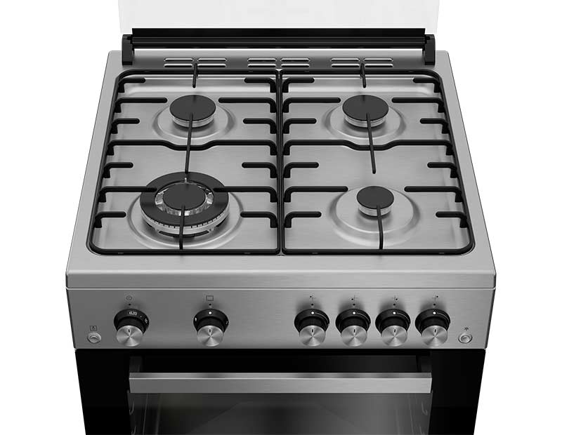 COCINA BEKO FSGT61121DXL 4 HORNILLAS A GAS 60CM TRIPLE LLAMA