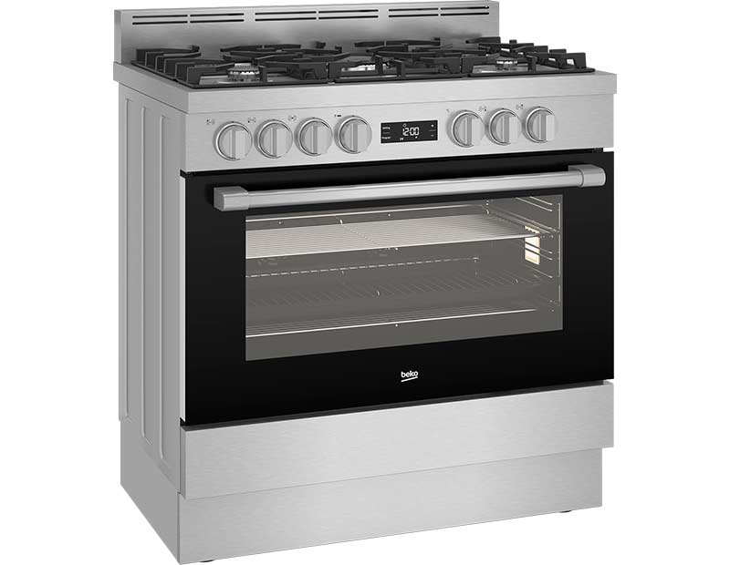 COCINA BEKO BFC916GMX1 5 HORNILLAS INOX A GAS SEMI PRO