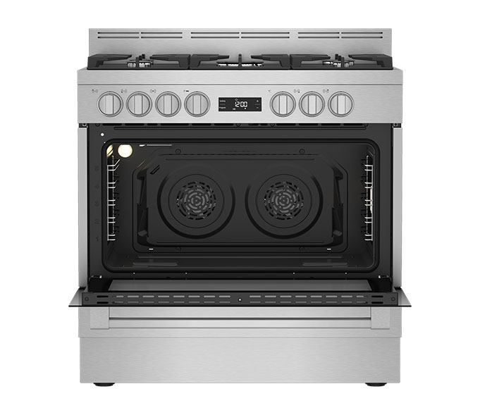 COCINA BEKO BFC916GMX1 5 HORNILLAS INOX A GAS SEMI PRO