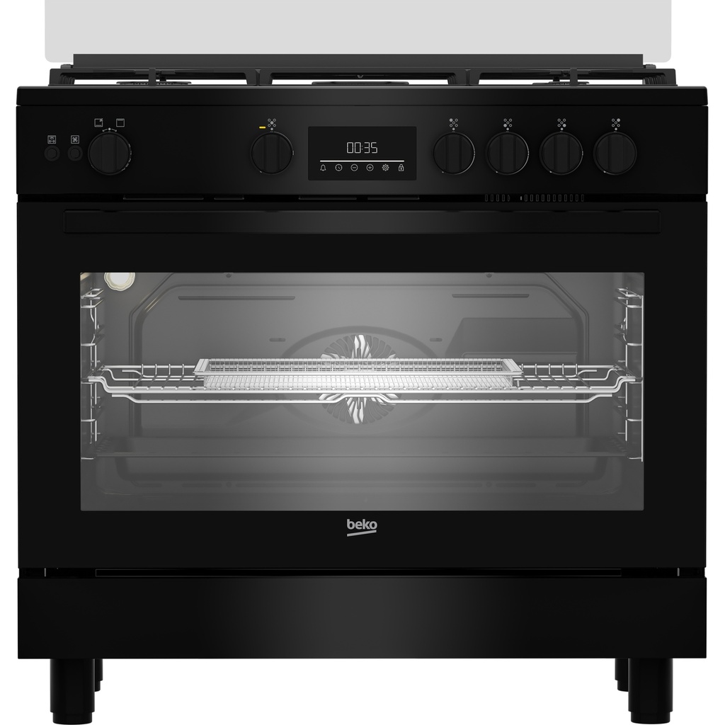 COCINA BEKO BGGR 11225 5 HORNILLAS A GAS NEGRO 90Cm