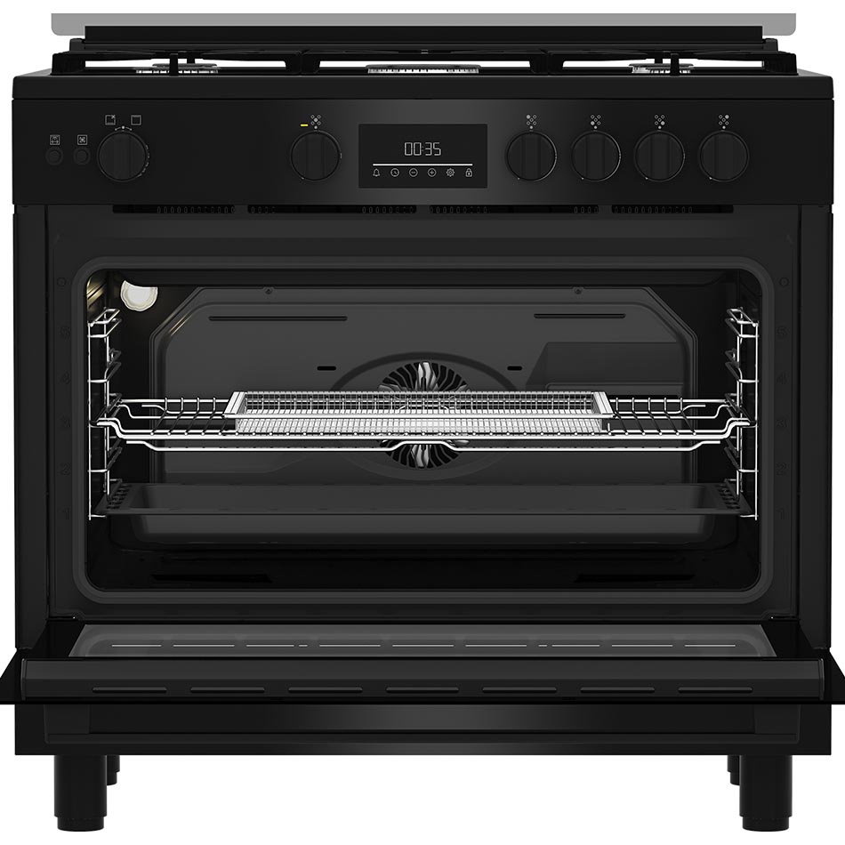 COCINA BEKO BGGR 11225 5 HORNILLAS A GAS NEGRO 90Cm