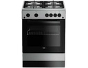 COCINA BEKO FSGT 62130 DXO 60 cm 4 Hornillas a gas Inox