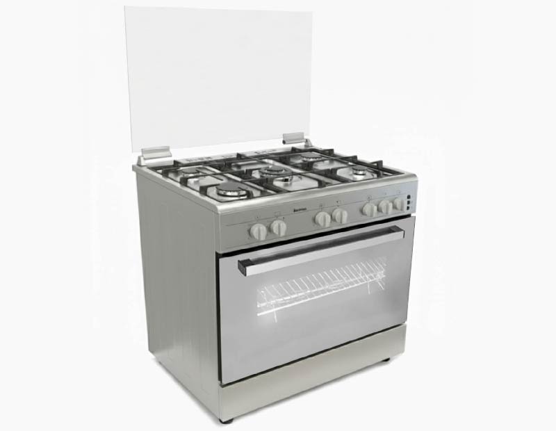 COCINA BENNO 80-DC 5 HORNILLAS A GAS INOX 80 Cm