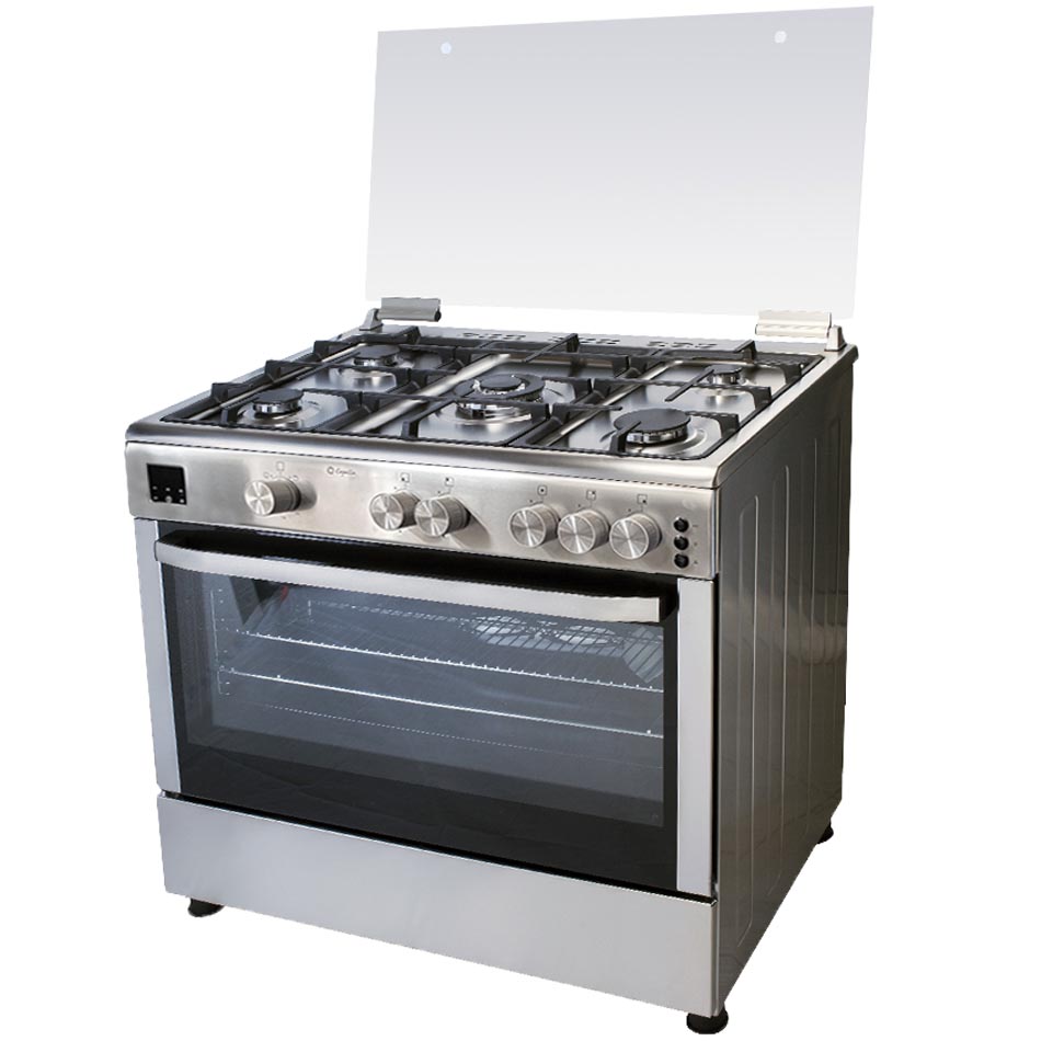 COCINA CAPELLA F9502 EGRH 5 HORNILLAS A GAS INOX 90 Cm