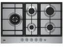 ENCIMERA BEKO HIAL 75235 SX 5 HORNILLAS A GAS PARA EMPOTRAR INOX 75Cm