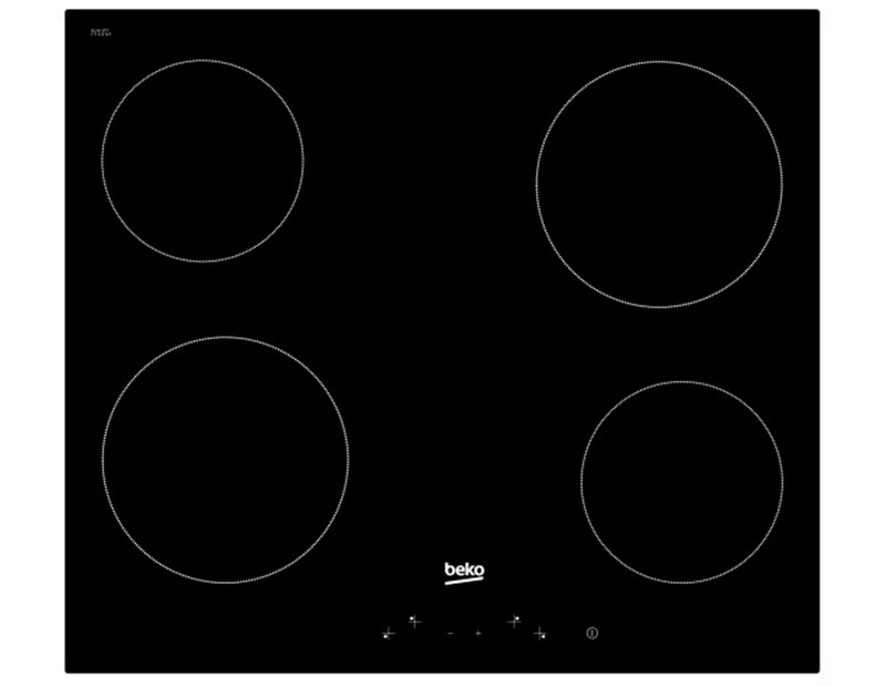 ENCIMERA BEKO HIC 64400 E Eléctrica 4 Hornillas para empotrar Negro