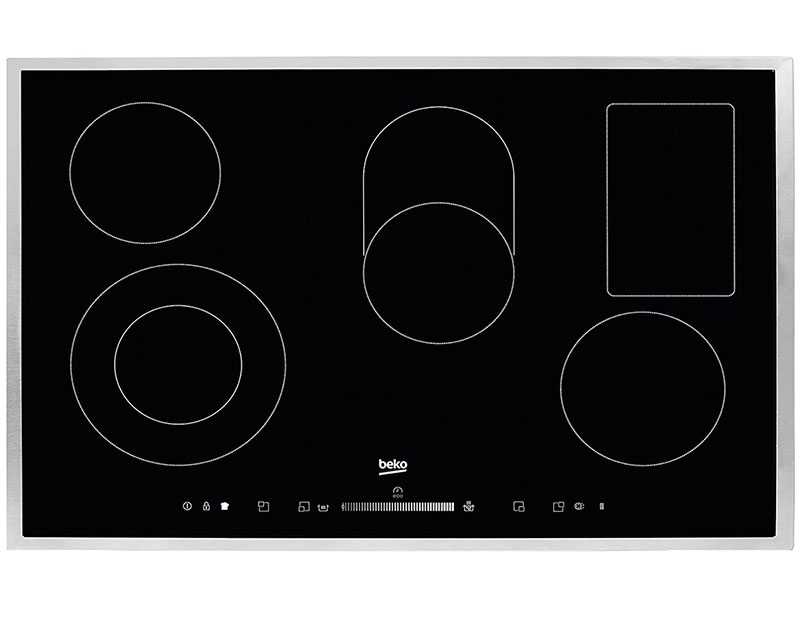 ENCIMERA BEKO HIC 85502 TX Eléctrica 80 cm 5 Hornillas para empotrar Negro