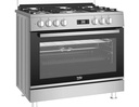 COCINA BEKO GM15321DXNS 90 cm 5 Hornillas a gas con Horno eléctrico Inox