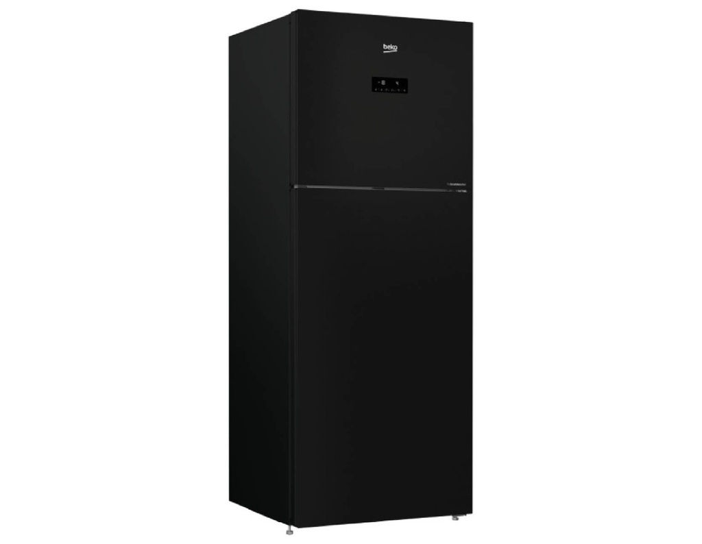 REFRIGERADOR BEKO RDNT470E30VZJHFGB DOS PUERTAS FRÍO SECO VIDRIO NEGRO C/fca HIELO MANUAL HARVESTFresh™ 470Lts