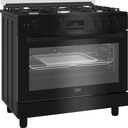 COCINA BEKO BGGR 11225 GB 5 HORNILLAS A GAS NEGRO 90Cm