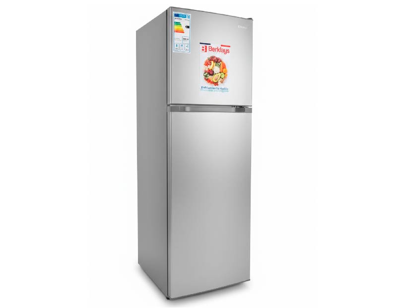 REFRIGERADOR BERKLAYS BNF353M5X2 DOS PUERTAS FRÍO SECO INOX 345Lts