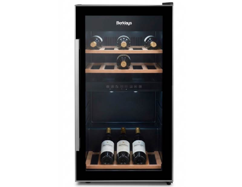 CAVA DE VINO BERKLAYS BCAV2Z286X DOBLE ZONA DE TEMPERATURA NEGRO