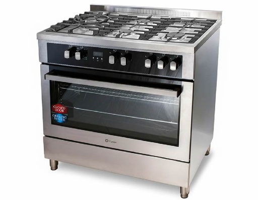 [CACOP9502VGWM] COCINA CAPELLA P9502 VGWM 5 HORNILLAS SEMIPRO A GAS INOX 90 Cm