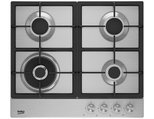 [BKENHIAW64225SX] ENCIMERA BEKO HIAW 64225 SX A GAS 4 HORNILLAS 60CM