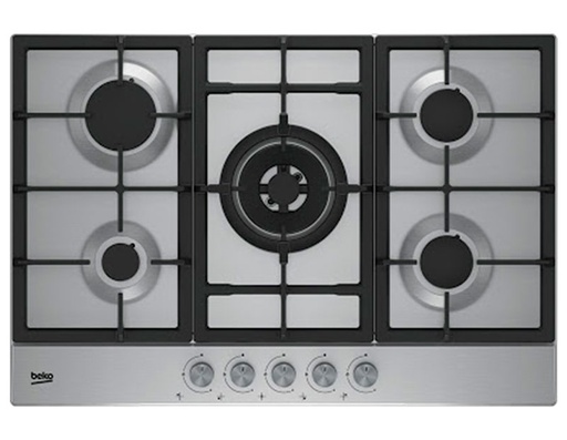 [BKENHIAW75225SX] ENCIMERA BEKO HIAW 75225 SX 5 HORNILLAS A GAS PARA EMPOTRAR INOX 75Cm