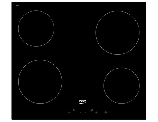 [BKENHIC64400E] ENCIMERA BEKO HIC 64400 E Eléctrica 4 Hornillas para empotrar Negro
