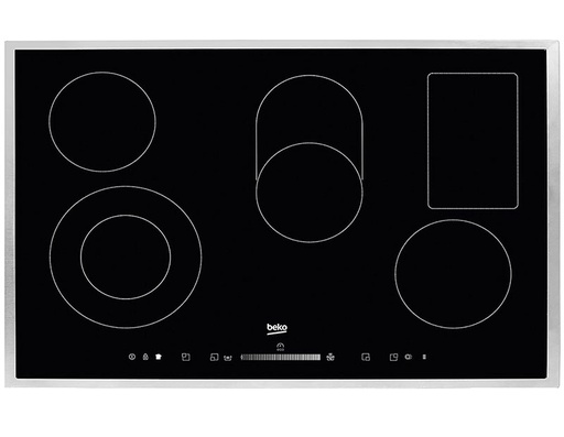 [BKENHIC85502TX] ENCIMERA BEKO HIC 85502 TX Eléctrica 80 cm 5 Hornillas para empotrar Negro