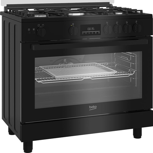 [BKCOBGGR11225GB] COCINA BEKO BGGR 11225 GB 5 HORNILLAS A GAS NEGRO 90Cm